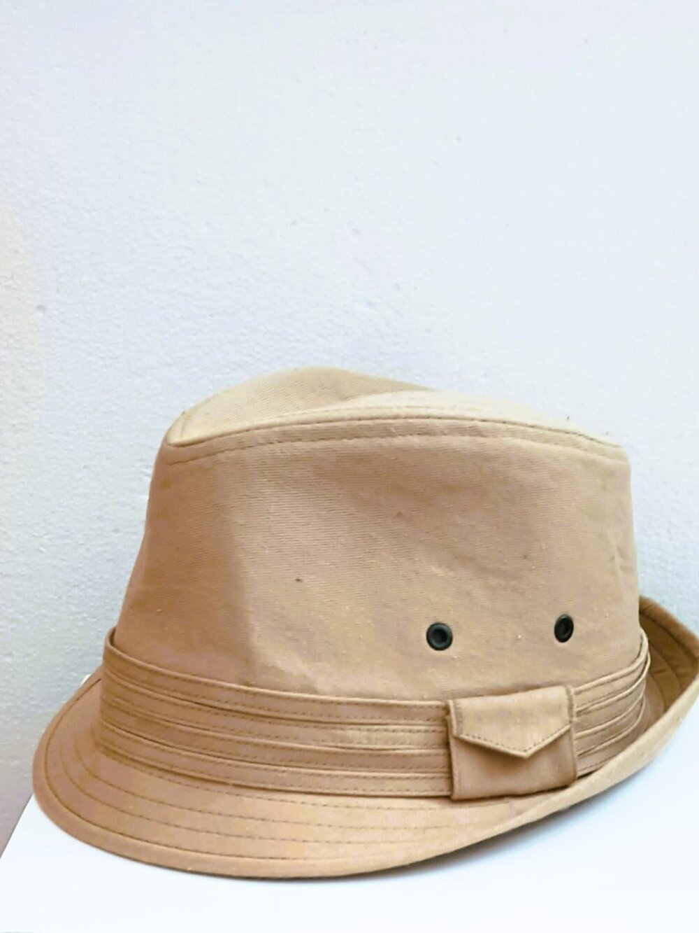 Rivington & Mott Fedora Hat L/XL Men's Khaki 100% Cotton Driving Hat